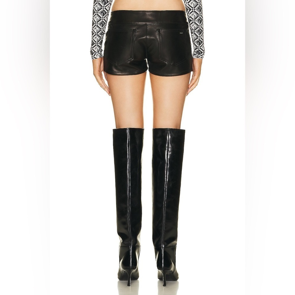 New! EB Denim Leather Black Micro Hottie Y2K
Lace Up Shorts ❤️‍🔥 Size 26 NWT! - Picture 3 of 15